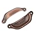 uxcell Home Vintage Style Shell Design Closet Drawer Dresser Door Pull Handle Copper Tone 6 Pcs