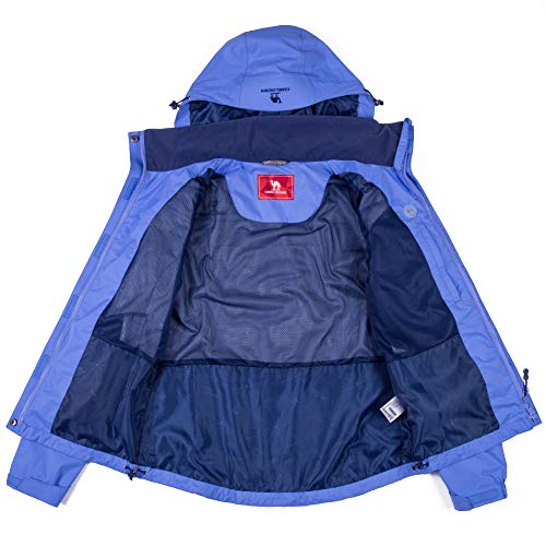 image for CAMEL CROWN Womens Waterproof Rain Jacket Lightweight Hooded Windbreak