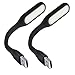 iMBPrice (2 Pack) Portable Mini USB Led Lamp Light (Warm White) with Flexible Adjust Angle for PC & Mac/Laptop/Power Bank - Black