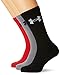 Under Armour Adult Elevated Performance Crew Socks, 3-Pairs, Rocket Red Assortment, Medium