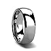Men's 8mm Titanium Wedding Rings Classy High Polished Dome Band in Comfort Fit Size 6 - 15