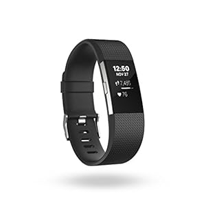 Fitbit Charge 2 Heart Rate + Fitness Wristband, Black, Large