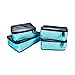 TraveltoGO 4-Piece Mesh Travel Packing Organizer Cube Set, Blue