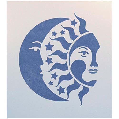 amazoncom moon sun stars stencil the artful stencil