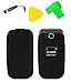 Hard Snap On Cover Case Cell Phone Accessory + Extreme Band + Stylus Pen + Pry Tool for LG B470 B-470 (Black)