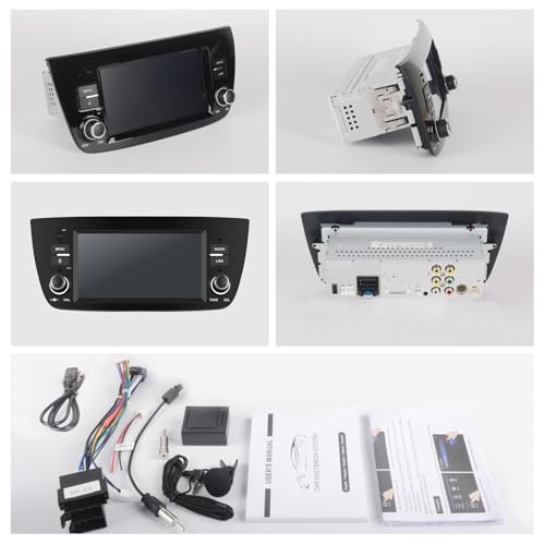 Car Radio Linux Lightning Start Compatible Fiat Doblo 2010-2015 | Quick Installation | CarPlay/Android Auto Wireless/FM/AM/RDS/USB | DSP 100W |