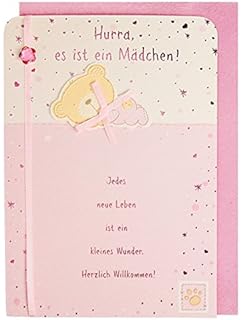 Glückwunschkarte Geburt Eine Tochter Turnschuhe Mit Spruch Amazon