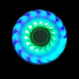 Iusun LED Hand Spinner Flashing EDC Anti-Stress Fidget Finger Toys Light Up ADD ADHD Gift (With Switch) (Green 2)