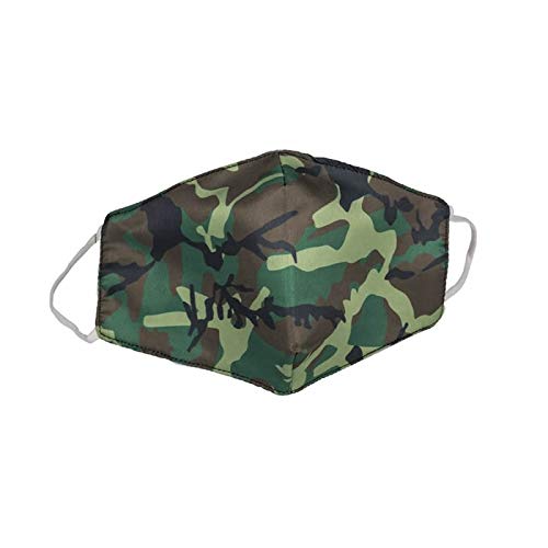 Washable Face Covering Mask Adjustable (Green Camo)