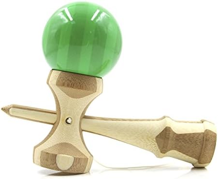 BAMBOO KENDAMA With Translucent Green Ball + Extra String By RQN