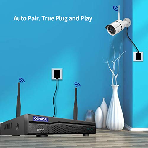 ã€2020 Newã€‘ Wireless Security Camera System, 8 Channel 1080P NVR with 6TB Hard Drive, 8PCS 1080P 2.0MP CCTV WI-FI IP Cameras for Homes,OHWOAI HD Surveillance Video Security System.