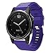 Fit for Garmin Fenix 5S Watch Band, Fenix 5S Plus Bands, 20mm Easy Fit Silicone Bands Bracelet Straps Wristbands Accessory Fit for Garmin Fenix 6S, Fenix 6S Pro for Women Men (Purple Mint Green White)