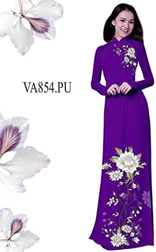 Ao Dai - Traditional Viet Nam Vietnamese Long Dress Collections With Pants - Silk 3D - Custom- All Sizes
