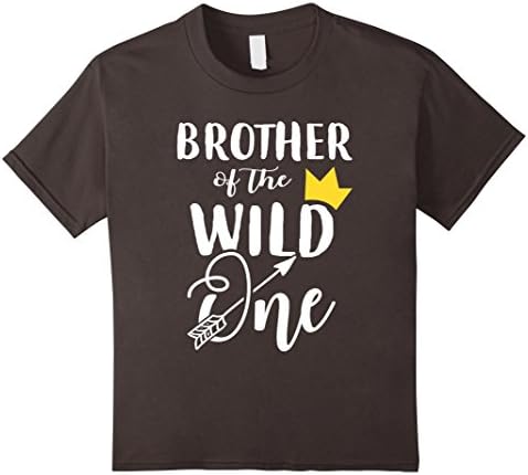 Kids Funny Brother Of The Wild One 1st Birthday Matching Shirt 6 Asphalt
