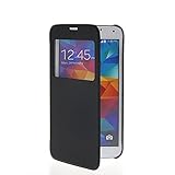 MOONCASE Slim Side Flip Hard Back Case Cover With View Window For Samsung Galaxy S5 Black