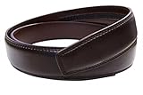 EazyBelt Dark Brown Leather with Automatic Ratchet System - BUCKLE NOT INCLUDED