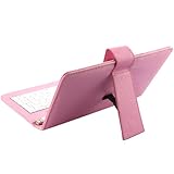 USB Keyboard Leather Case Can Stand for Android Tablet Pc Mid (7 Inch, Pink)  (Tablet have to be Compatible with OTG function)