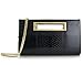 Hoxis Classic Crocodile Pattern Faux Patent Leather Cut it out Clutch with Chain Shoulder Strap Womens Handbag (Navy)