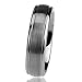 6MM Titanium Mens Womens Rings Brushed Centered Domed Comfort Fit Wedding Bands