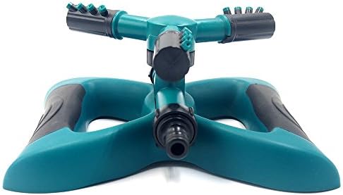 Bear Outdoor Automatic Garden Water Sprinklers Lawn Irrigation System with Three Arm Lawn Sprinkler, Different Spray Direction and Rotation 360°