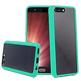 OnePlus 5 Case, Orzly Fusion Bumper Case for ONE PLUS FIVE Model SmartPhone (Original 2017 Version) Protective Hard Back Cover Shell with GREEN Impact Absorbing Rubber Rim & Clear Back Panel