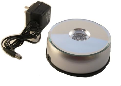 Rotating Pedestal with Multi Colored Led Lights (Batteries Not Included)