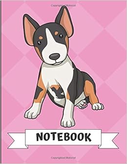 Notebook Cute Black White Bull Terrier Puppy Dog Cartoon On A Pink Diamond Background Book Is Filled With Lined Journal Paper For Notes And Creating Writing Publishing Jessica H Mavenport 9781701607972 Amazon Com