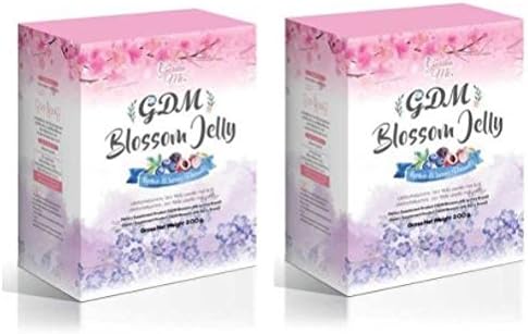 Pack of 2-GDM Blossom Jelly Block and Burn 5 Berry Extract Drink For Weight Loss Dietary Supplement. (20 sachets/box) - Special Ship by DHL Express
