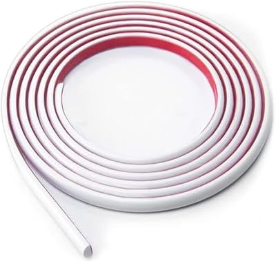 Zayejod White PVC Tile Edging Strip Peel and Stick 3M Moulding Trim