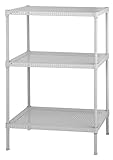 Muscle Rack PWS241228-3W Steel Wire Shelving, 3 Adjustable Shelves, 110 lb Per Shelf Capacity, 28