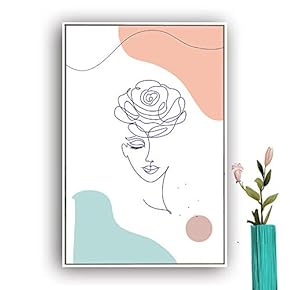 Framed Canvas Wall Art Picasso Poster Print of Woman Canvas Prints Home Artwork Decoration for Living Room,Bedroom - 16x24 inches