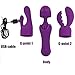 Wand Vibrator Toy with Movable Multi-Speed Head for Women, SHEQU Vibrating Body Massager with 10 Vibration Waterproof Massaging with Two Attachment Stimulator