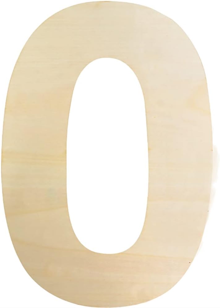 Décor - Wooden Letters O Large Wooden Letters 12 Inch Unfinished Wood Letters for Wall Decor Crafts Blank Big Alphabet Board Painting Hanging Home Baby Nursery Wedding Party Room Name Sign DIY Decoration