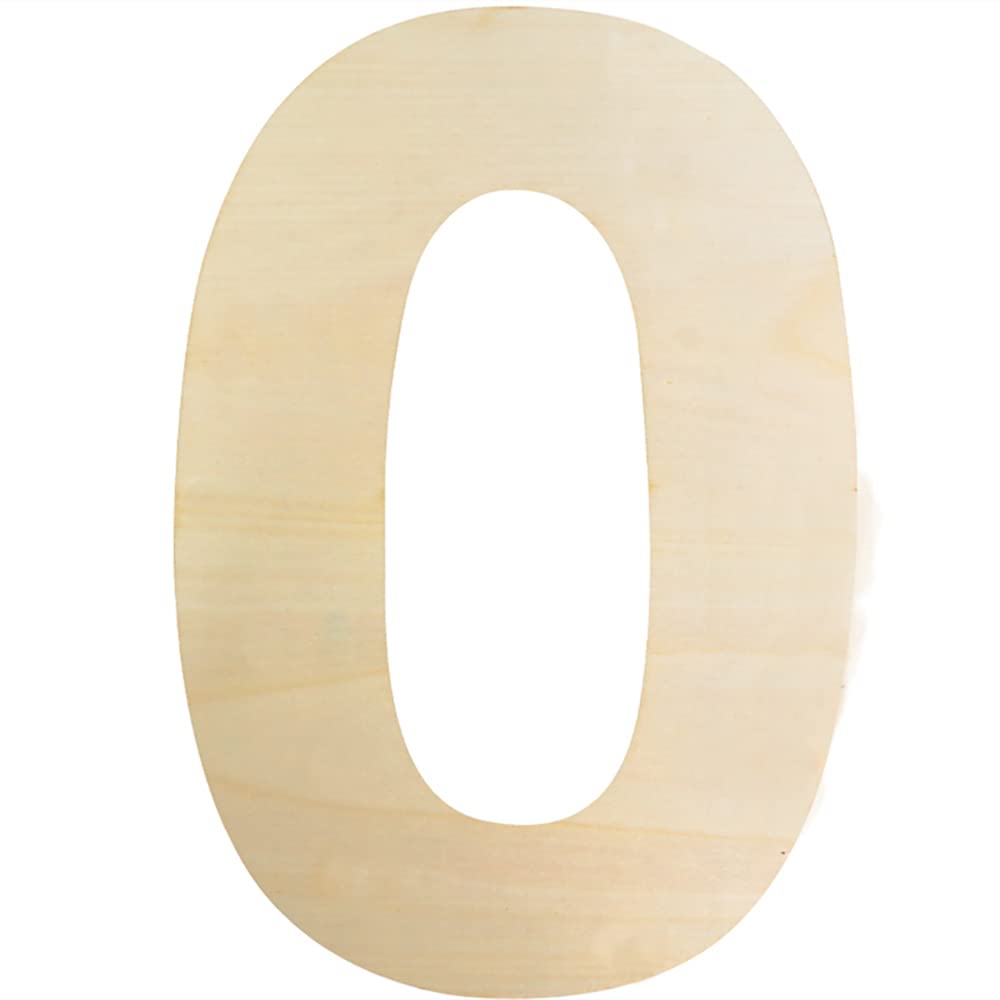 Large Wooden Letters 12 Inch, Unfinished 30cm Wooden Letter O for Crafts Children's Names Capital Alphabet 5mm Thick Wood Letters for Nursery Decor Wall Art Hanging Home Painting