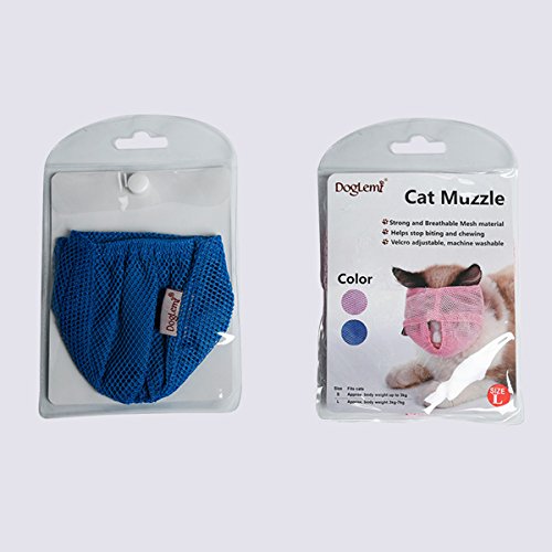 UHeng Pet Cat Muzzles Breathable Mesh Anti Biting Chewing Meow Mouth Cover - Thumbnail 6