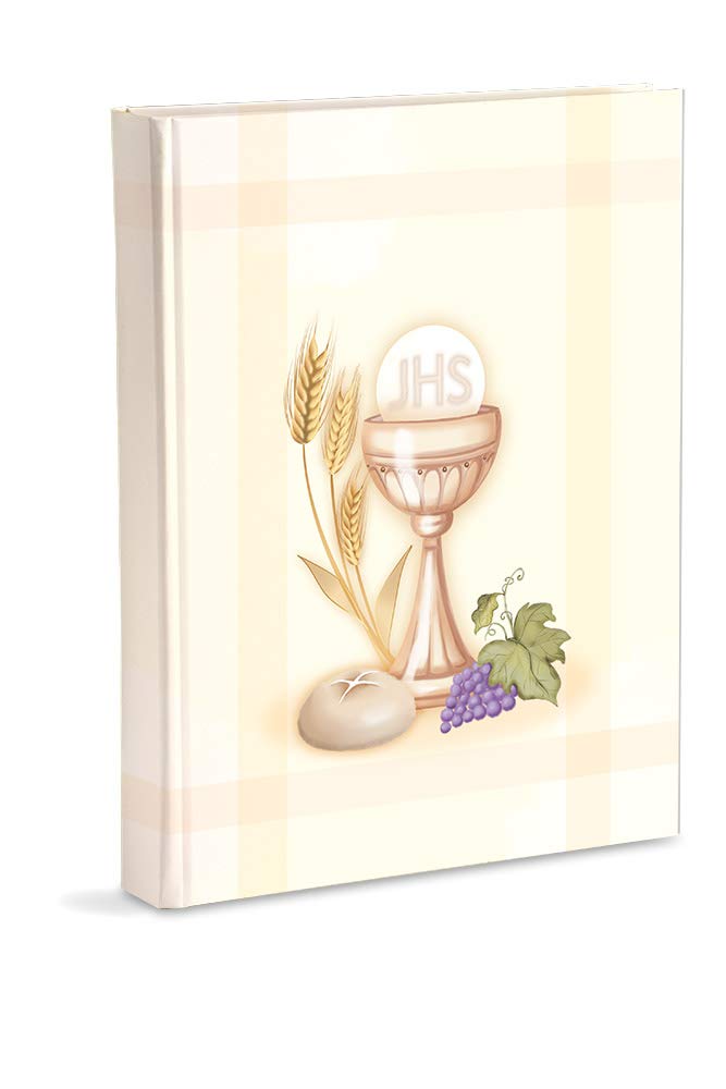 Mareli srls Álbum de fotos de la Comunión 20x25 cm 60 páginas blancas en cartón grueso y resistente, intercaladas con pergamino Formato 20x25