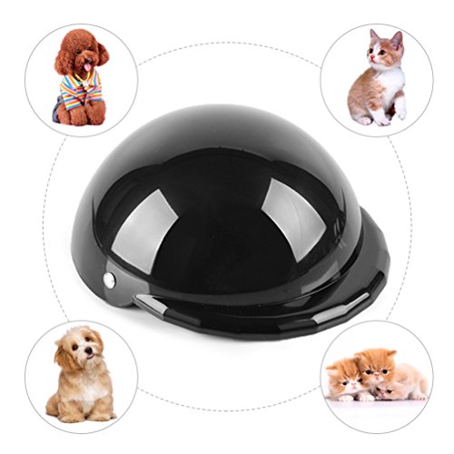 Petacc Plastic Pet Hard Hat Decorative Dog Helmets Hat Creative Cat Helmets Cap Portable Pet Safety Helmets, Black, M - Thumbnail 4