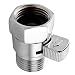 Shower Valve, Aomasi Brass Constructed Shut Off Valve Gate Flow Rate Regulator Water Pressure Controller Universal Shower Head Hose Switch with Lever Handle Chrome