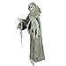 Holidayana Animatronic Floating Skeleton- Motion Activated Halloween Decoration with Lighted Eyes & Scary Sounds