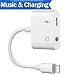 Headphone Adapter for iPhone 8/8Plus 7/7Plus X 10 XS Female Earbud Adapter Cable Aux Audio Headphone Jack 3.5 mm Splitter Adaptor Earphone with Music+Charge Phone Accessory iOS 11/12 System Later