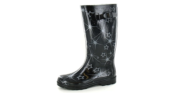 Amazon.com: Botas de goma con diseño de estrellas para mujer, Negro, 7 :  Ropa, Zapatos y Joyería