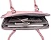 CoolBell 15.6 Inch Laptop Tote Bag Women Handbag Nylon Briefcase Classic Shoulder Bag For Laptop/Ultra-book/Macbook/Tablet / (Black) (15.6 Inches, Rose Gold)