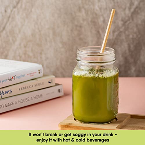 100 Biodegradable EcoFriendly Unwrapped Straws, 300ct 8.25"H, Made