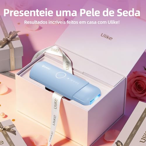 Depilador a Laser IPL Ulike ME Luz Pulsada Indolor Ice Cooling com Resfriamento Safira, 4 Modos, Disparo Automático (3/s), Depilação Corporal e Facial, Uso Doméstico, Certificado pela ANVISA, Bivolt, Presente Ideal Feminino