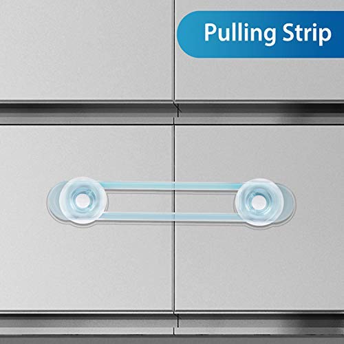 Baby Proofing Set, 23 PCS Upgrated Design Child Proof Cabinet Locks - 6 Double Protected Sliding Cabinet Locks, 10 Outlet Covers + 1 Key, 6 Child Proof Cabinet Locks - No Tools or Drilling Needed - Thumbnail 6