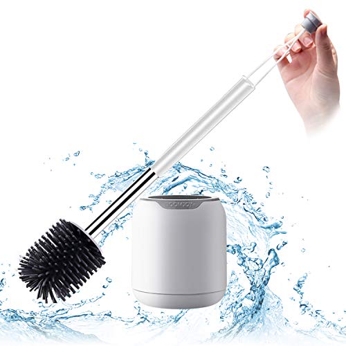 BOOMJOY Toilet Brush, Wall Mounted Toilet Bowl Brush With Holder For