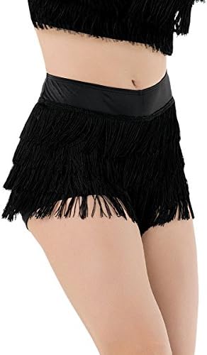 Balera Dance Shorts with Fringe Accent