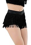 Balera Dance Shorts with Fringe Accent