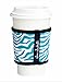 Joe Jacket Neoprene Drink Insulator, Coffee Sleeve, Cup Grip, Turquoise Zebra (many colors avail.)
