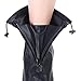 ARUNNERS Reusable Rain Shoe Covers Waterproof Overshoes Non Slip Foldable Galoshes for Men and Women-Black,4XL